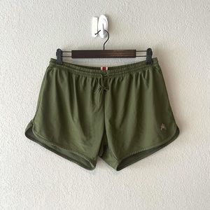 Tracksmith Olive Green Running Athletic Shorts